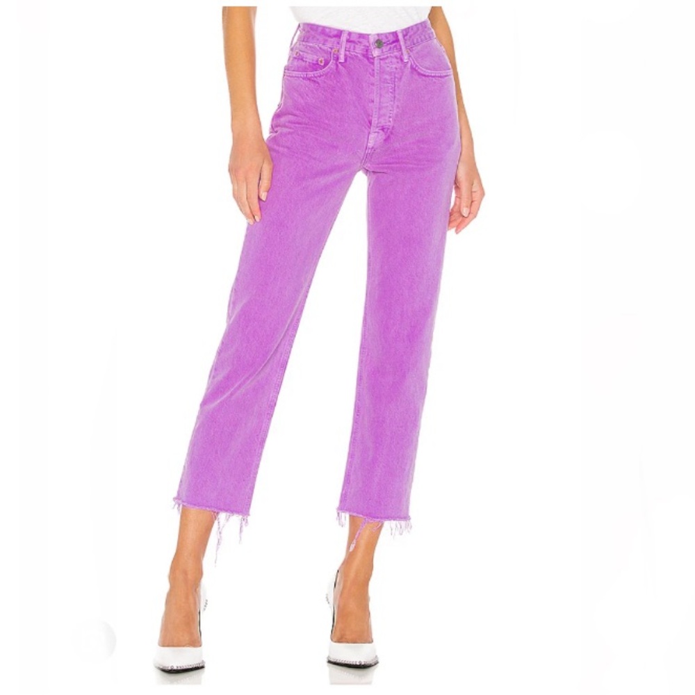 GRLFRND Mica Crop in Electric Purple Size 26 from REVOLVE